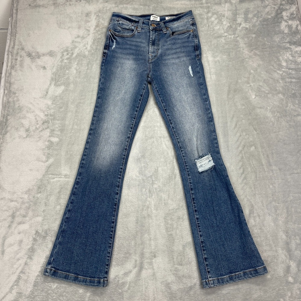 Kensie Jeans Womens 2/26 (28x31) Blue Denim Vintage Luxe High Rise Bootcut Leg